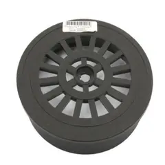 HOFFENS - Tejilla PVC redonda negra 4"