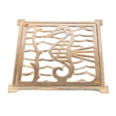 POLI - Rejilla bronce cuadrada 14cm