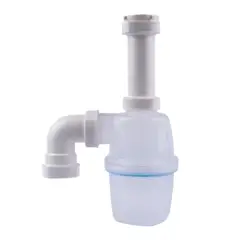 HOFFENS - Sifon lavaplatos loa transparente 1 1/2 - 11/4" salida curva