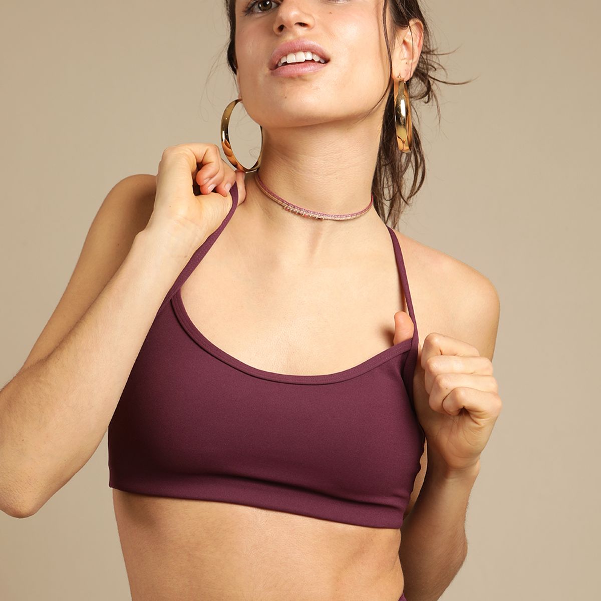 MALI - Low Impact Bra Mauve Wine