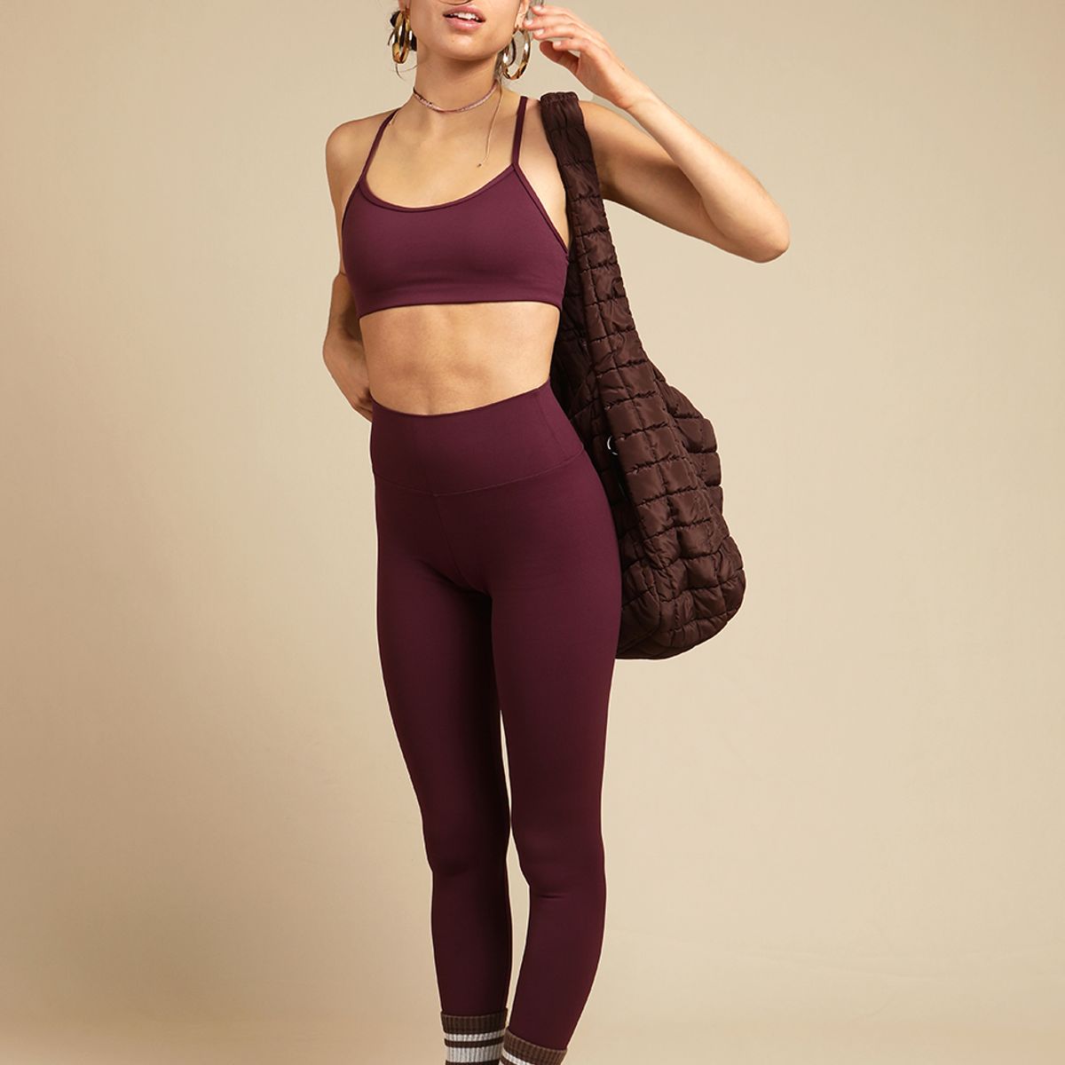 MALI - Low Impact Bra Mauve Wine