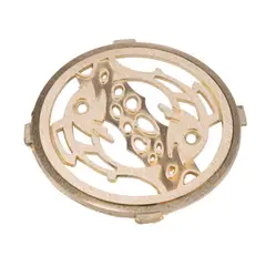 POLI - Rejilla bronce redonda 10cm