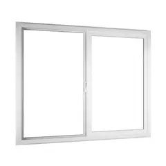 WINTEC - Ventana basica PVC blanco cristal incoloro corredera 121x100cm