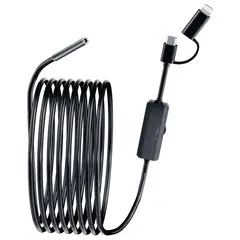 GENERICO - Cámara Endoscópica 5 Metros 8mm 2 En 1 Lightning Tipo C