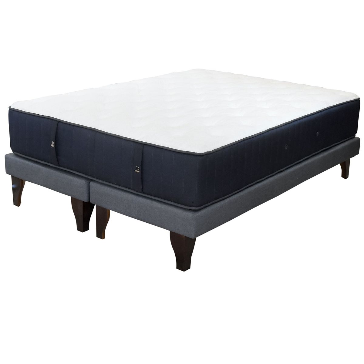 BLOCCARE - Cama Tradicional 2Plazas 200cm +Colchon Premium CIC +Pata Madera 20cm.