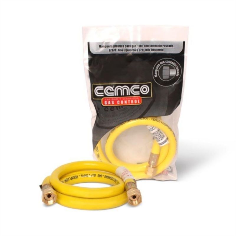 CEMCO - Manguera para gas 3/8" 100cm con rosca hilo izquierdo