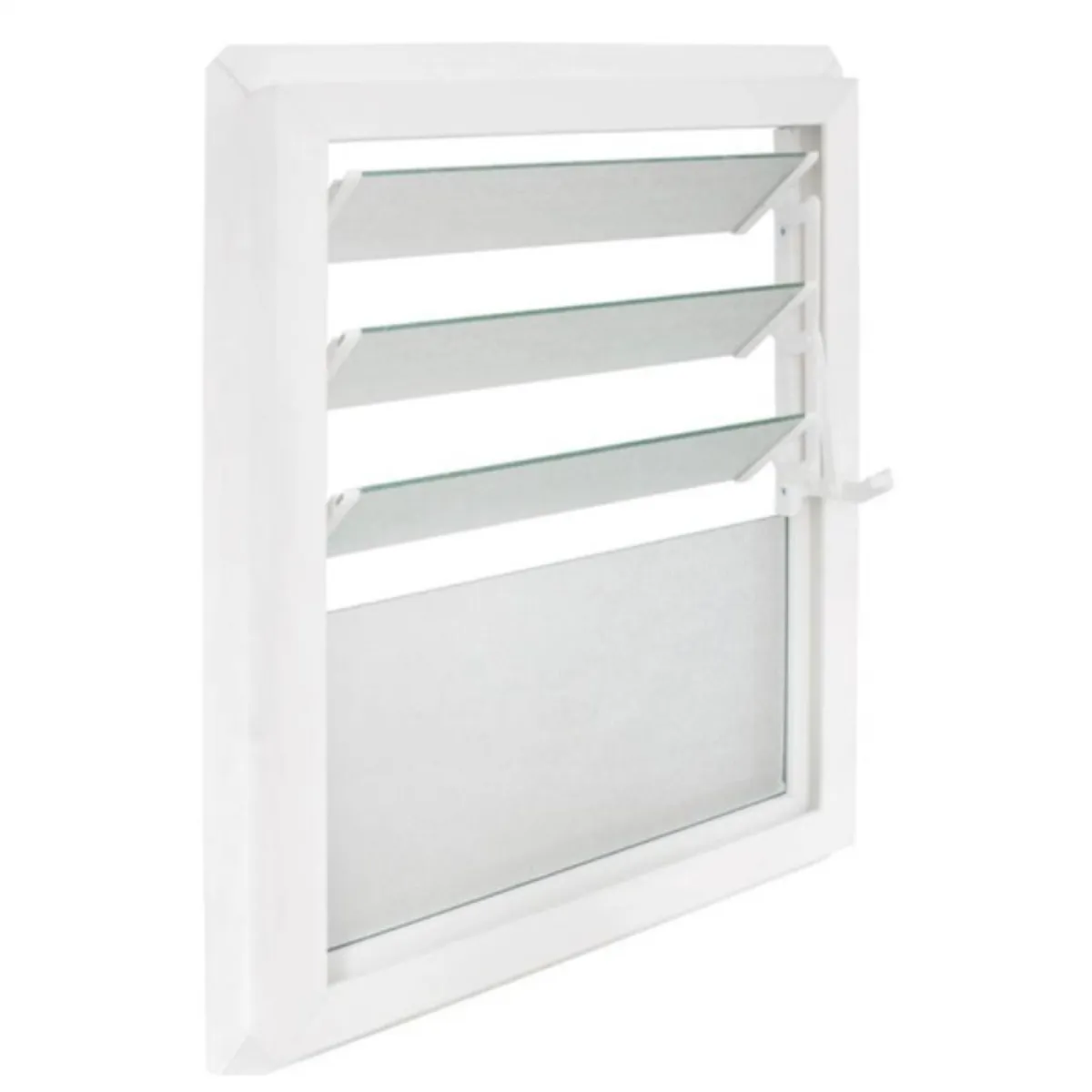WINTEC - Ventana monolítica celosía PVC americano klassik 46x55 blanco
