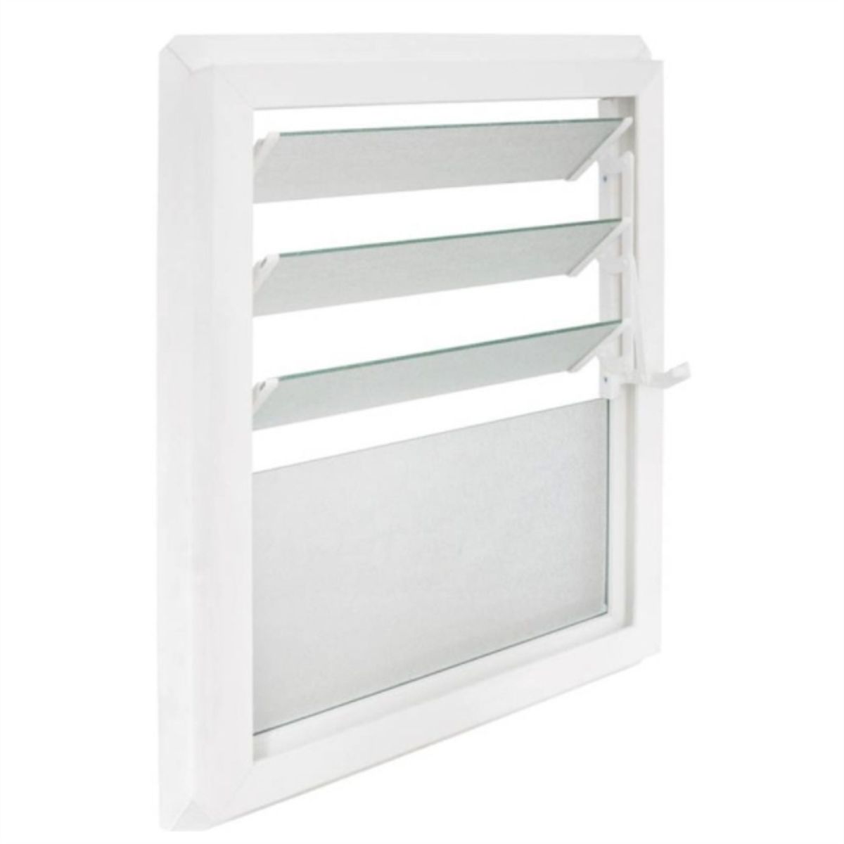 WINTEC - Ventana monolítica celosía PVC americano klassik 46x55 blanco
