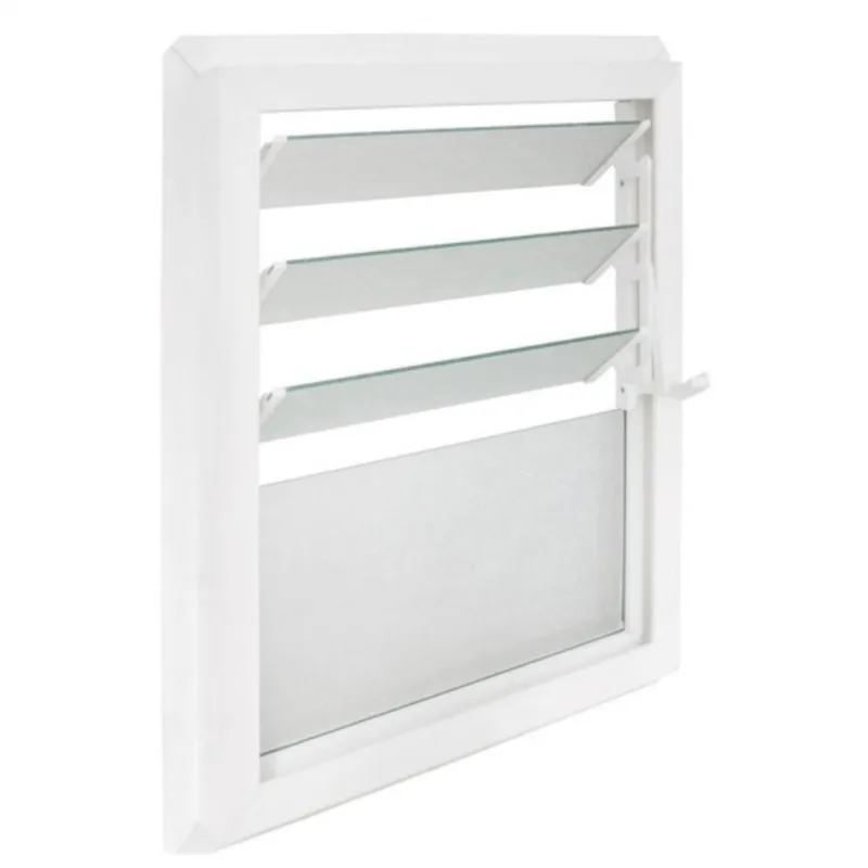WINTEC - Ventana monolítica celosía PVC americano klassik 46x55 blanco