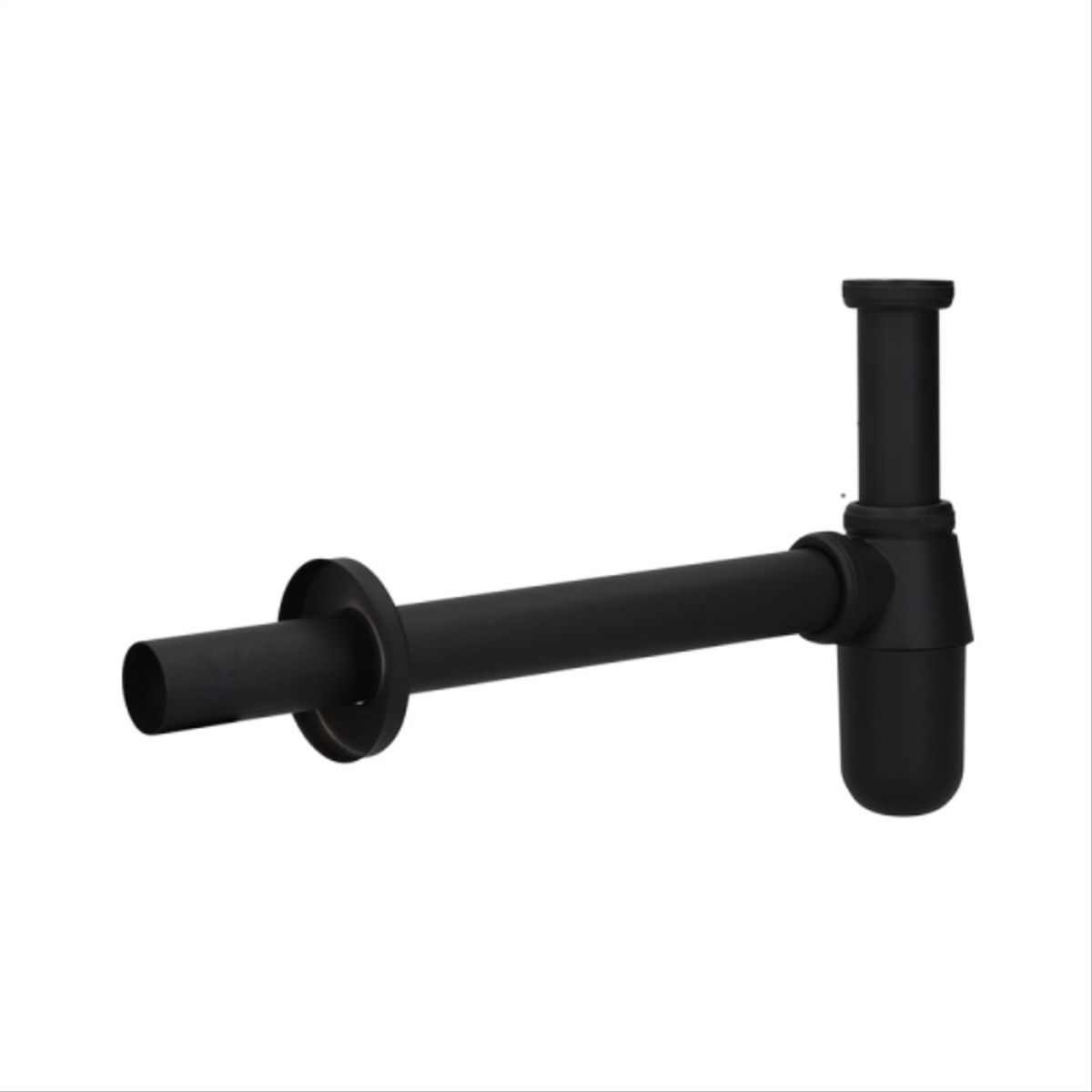 STRETTO - Sifon Lavamanos Negro Matte 1 1/4" c/salida recta