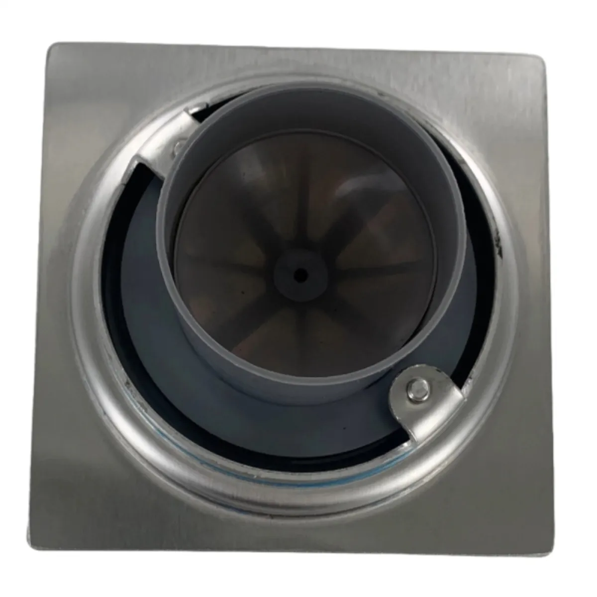CORSOVALV - Pileta ac inox cuadrada 10x10 trampa pvc 40mm