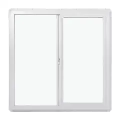 WINTEC - Ventana basica PVC blanco cristal incoloro corredera 100x100cm