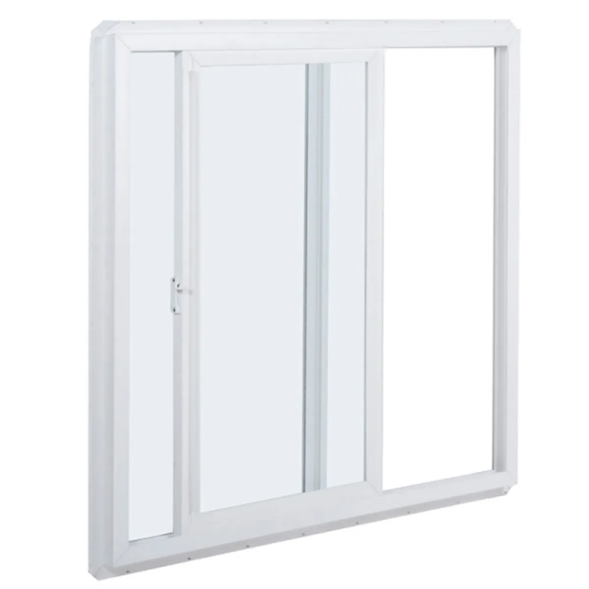 Ventana basica PVC blanco cristal incoloro corredera 100x100cm, marca WINTEC - Foto 2