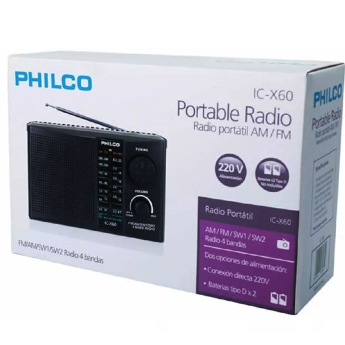 PHILCO - Radio Portátil AMFM IC-X60 Philco