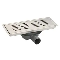 CORSOVALV - Pileta ac inox rectangular 12x30 trampa pvc 40mm