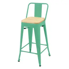 HABITA2 CHILE - Taburete tolix asiento de madera 77cm
