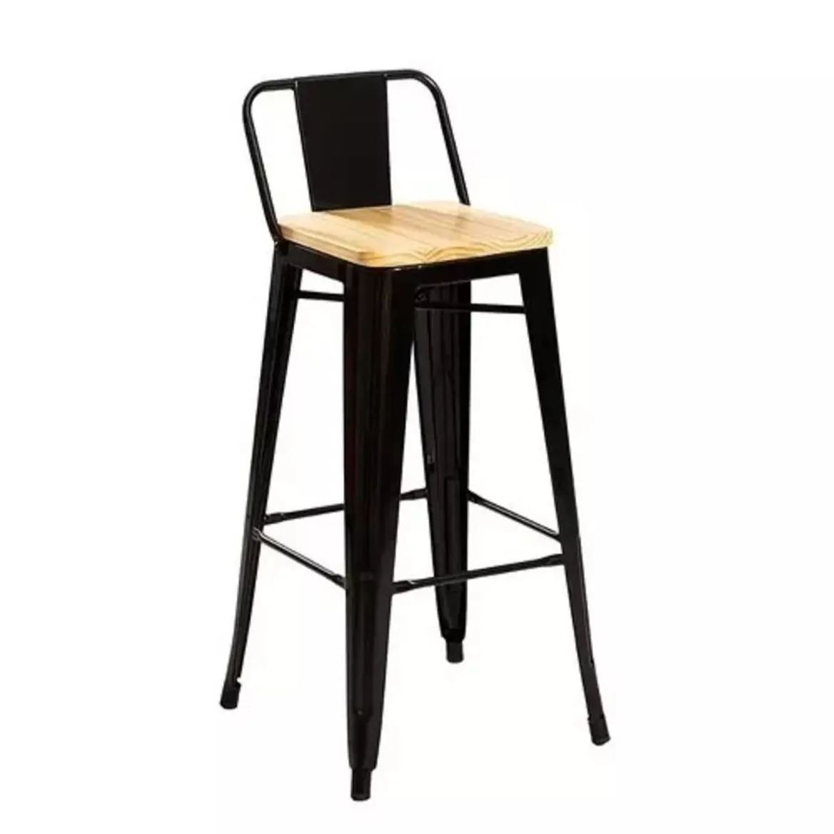 HABITA2 CHILE - Taburete tolix asiento de madera  77cm