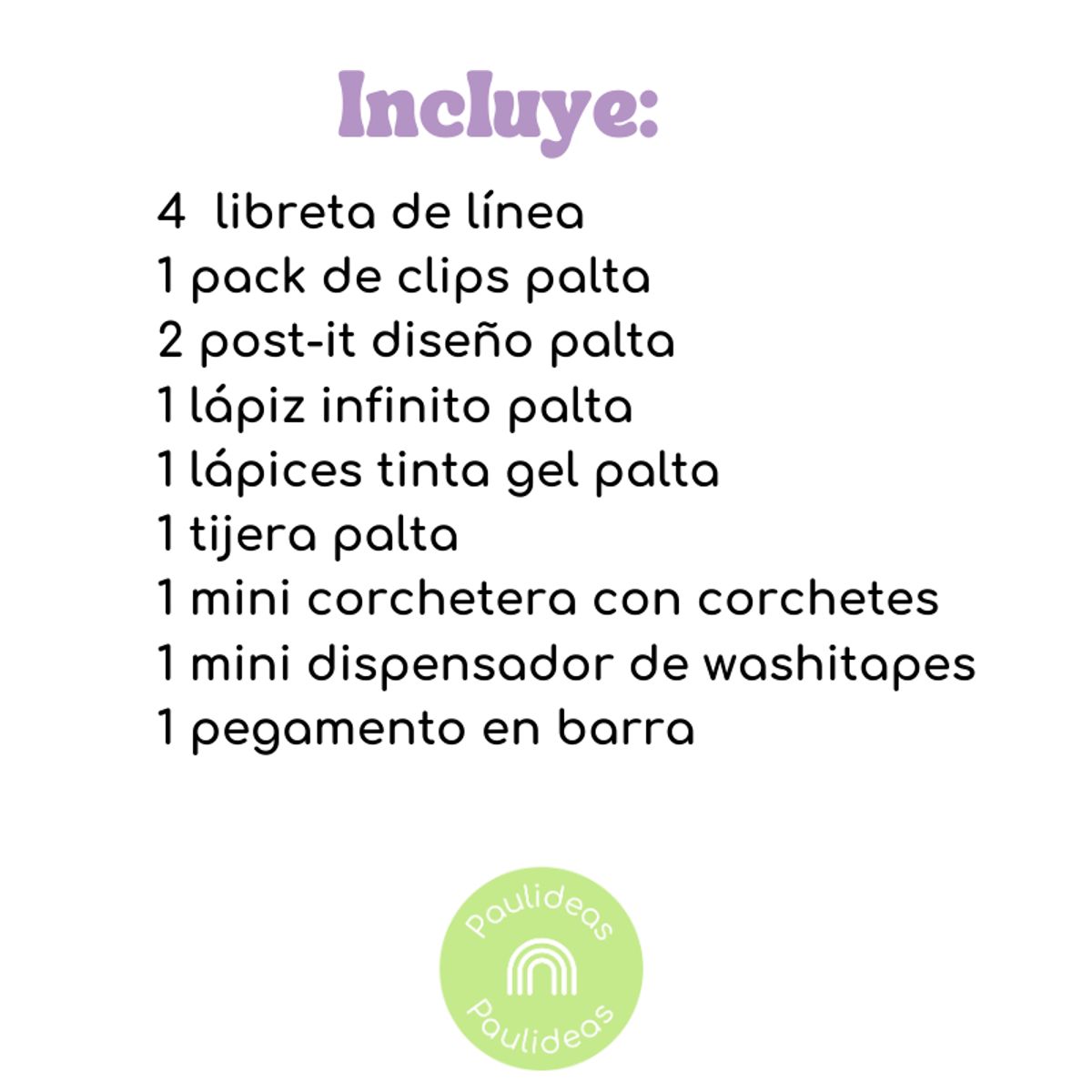 GENERICO - Box Papelería De Palta Set De Papelería Y Accesorios Kawaii