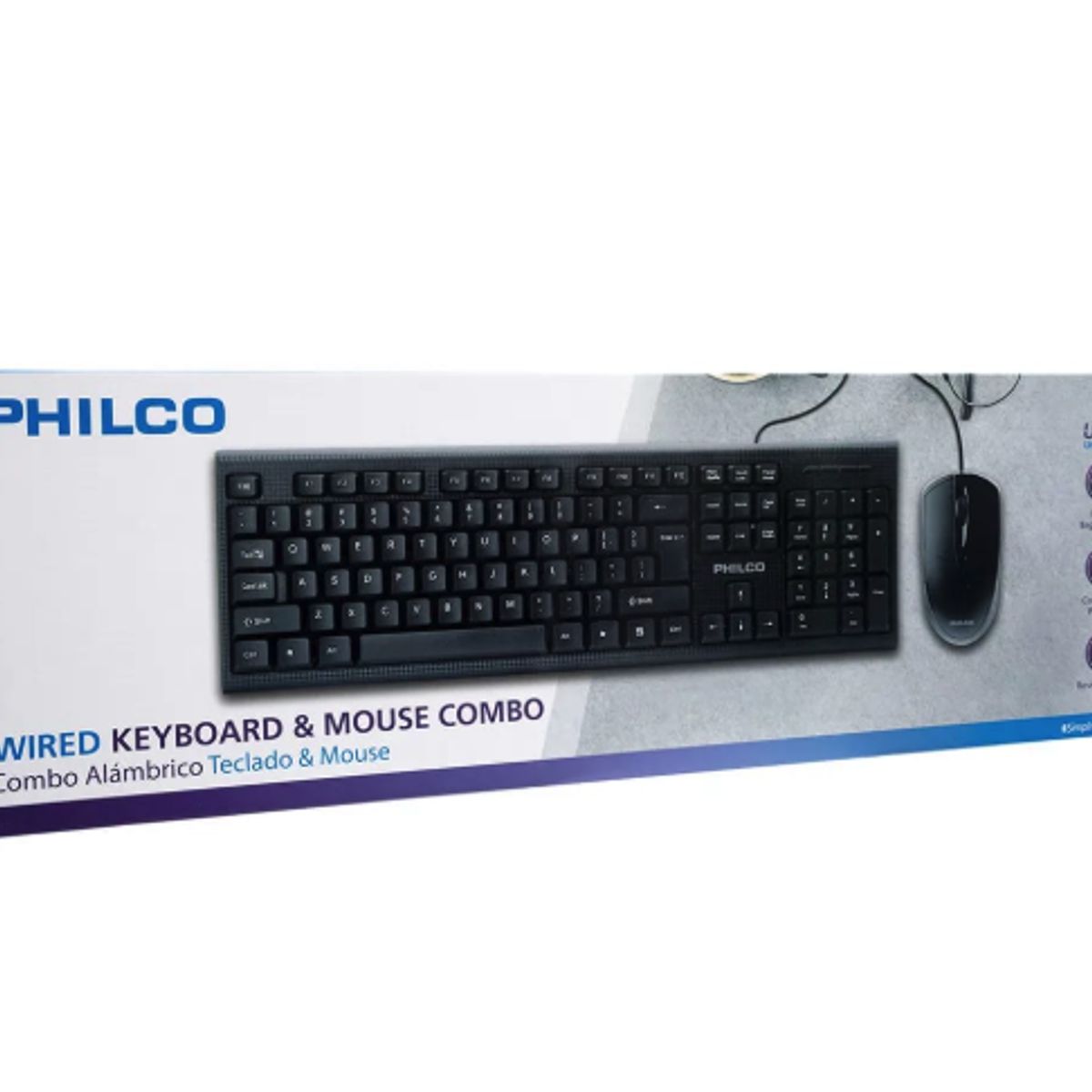 PHILCO - Kit de Teclado y Mouse Alámbrico K4500 Philco