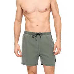 H2O WEAR - Traje de Baño Hombre Short Liso Gastado Verde
