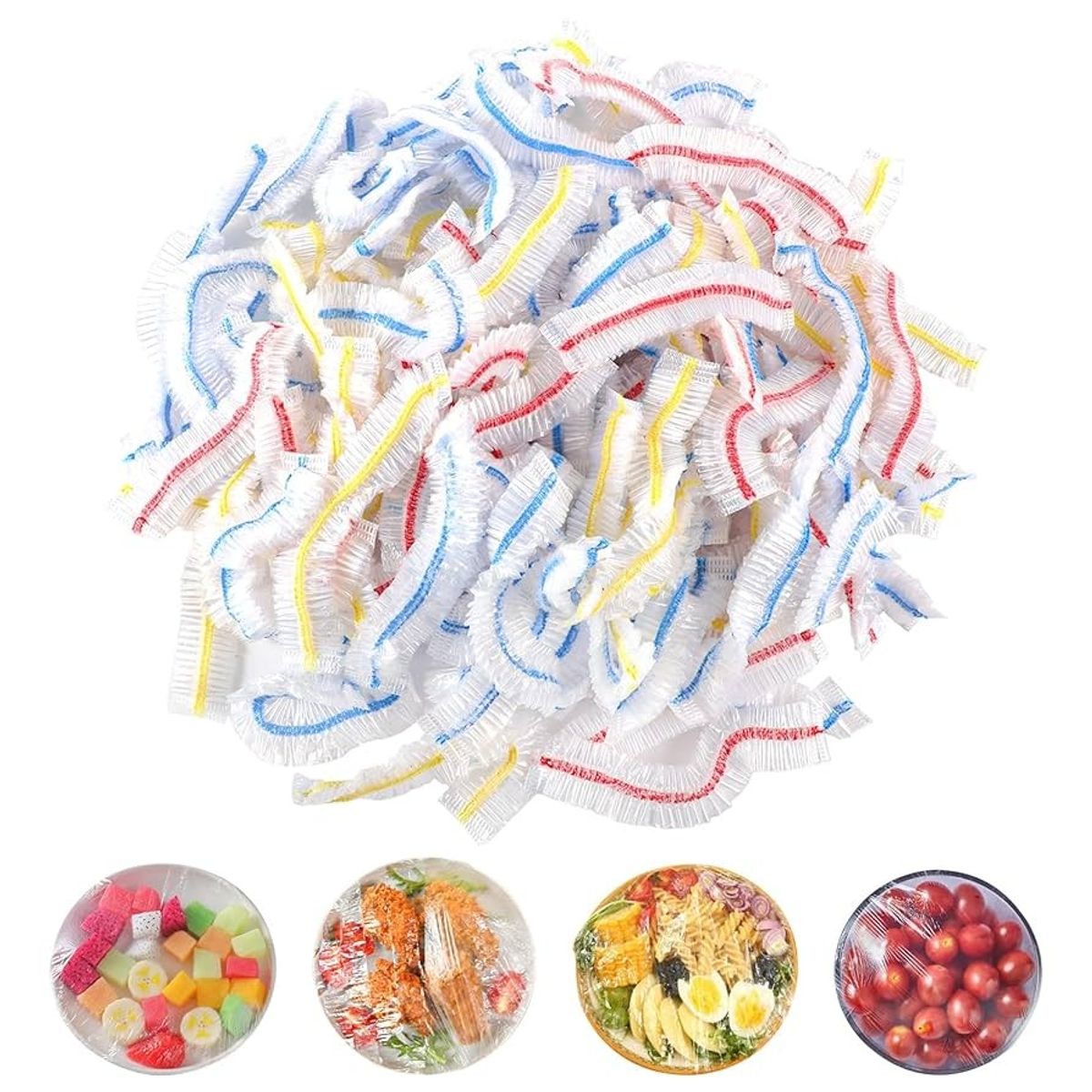 GENERICO - X200 Cubiertas Elásticas Desechables Para Alimentos Bolsas