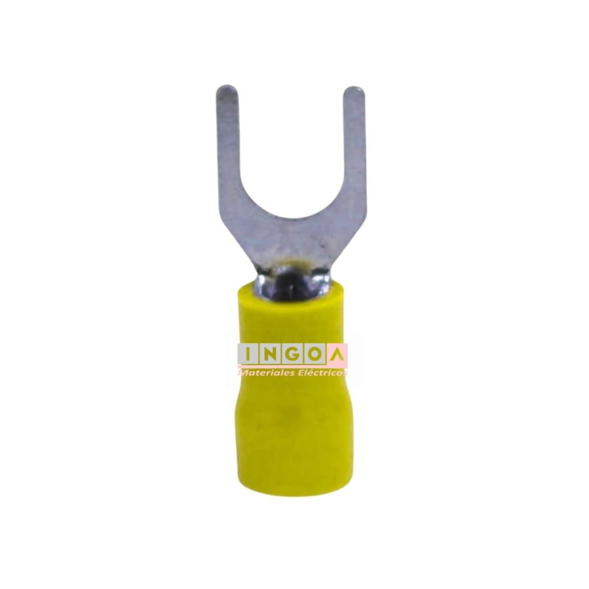 GENERICO - Terminal Horquilla 12-10 AWG Amarillo M5 100un