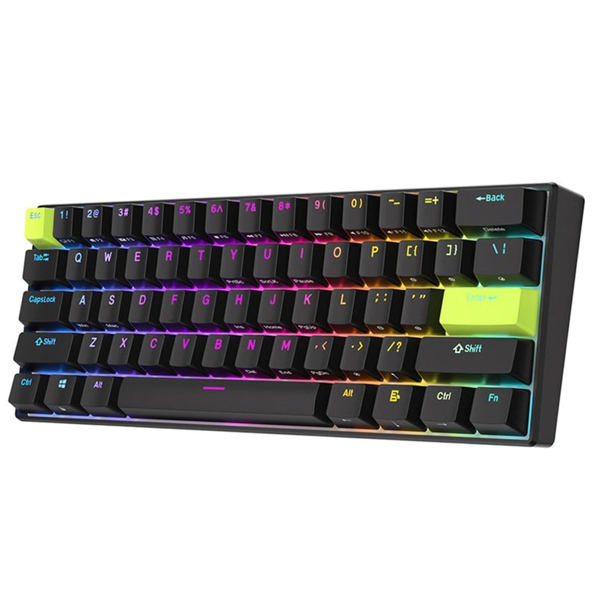 ROYAL KLUDGE - Teclado Magnético Gamer 60% Royal Kludge C61 HE Hall Effect