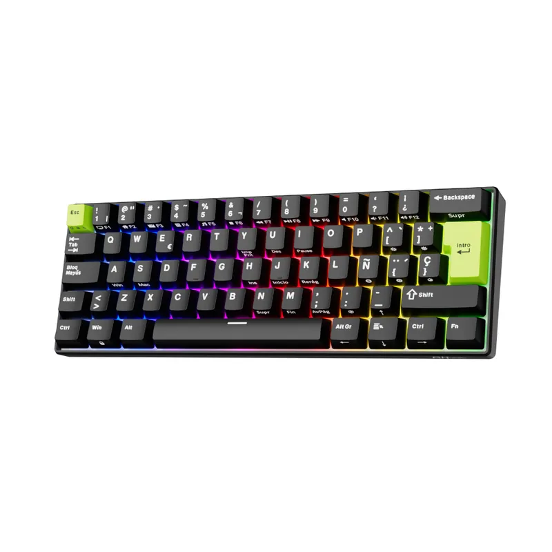 ROYAL KLUDGE - Teclado Magnético Gamer 60% Royal Kludge C61 HE Hall Effect