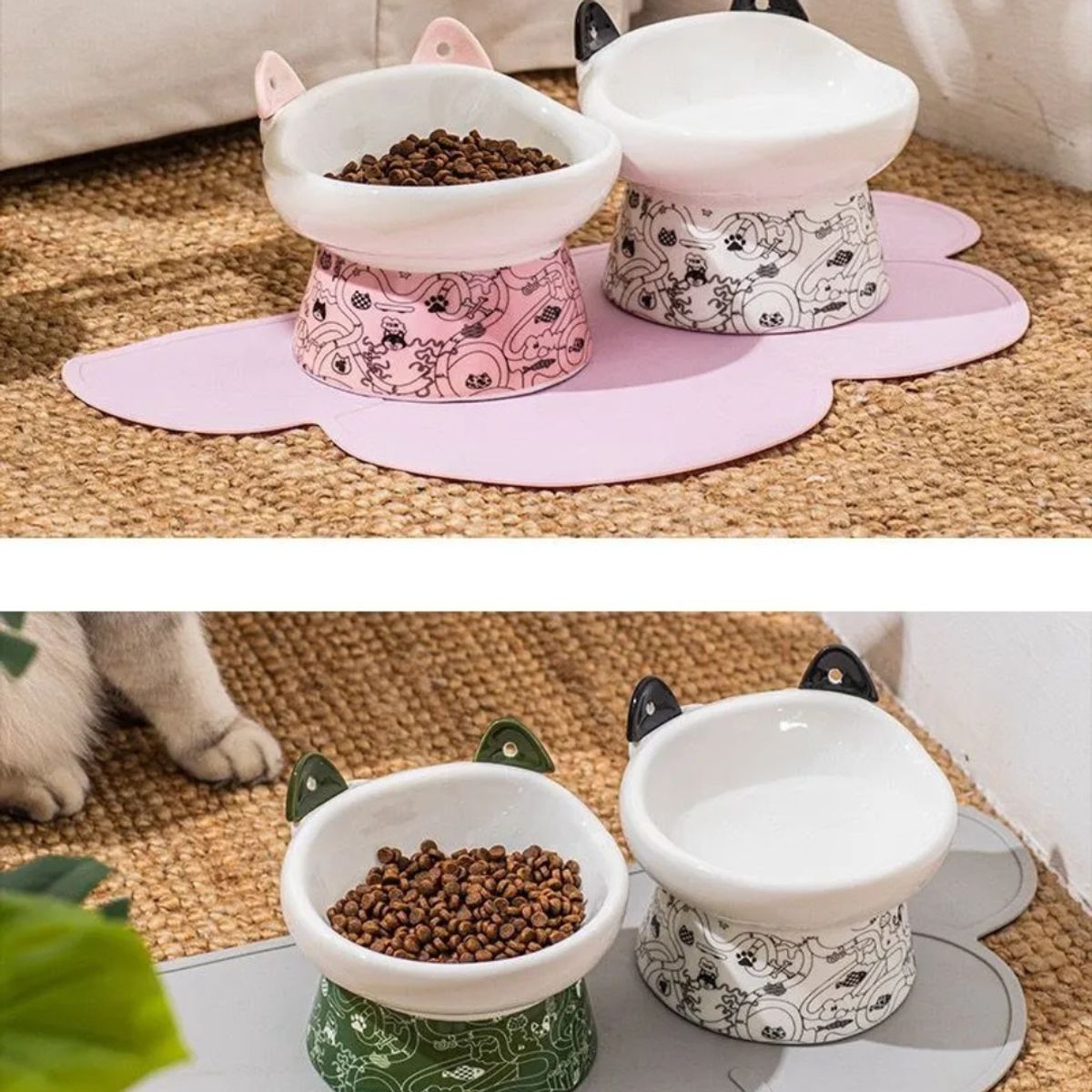 GENERICO - Plato Ceramica Orejas Tipo Cuchara Para Mascotas