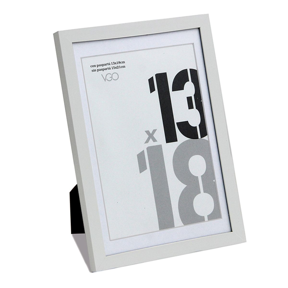 VGO - MARCO PLASTICO BLANCO CON PASPARTU 9x13  SIN PASPARTU 10x15 VGO