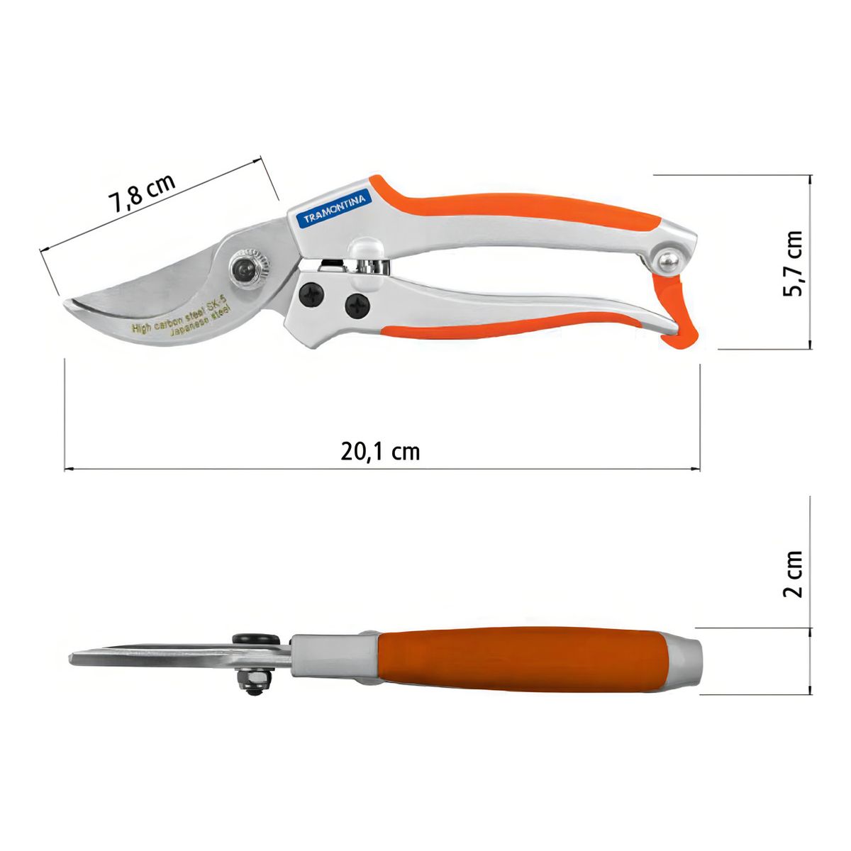 TRAMONTINA - Tijera de poda profesional Bypass Tramontina
