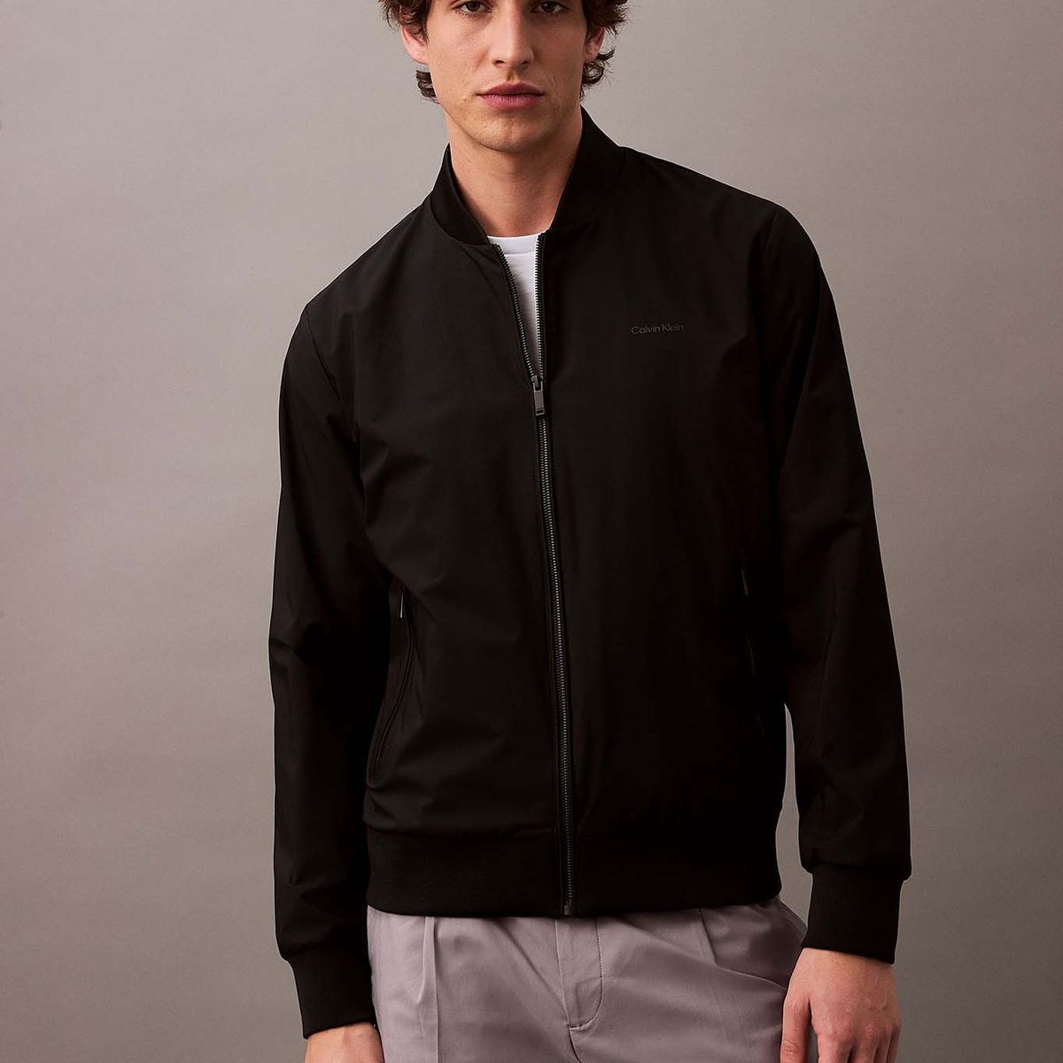CALVIN KLEIN - Chaqueta Bomber Matte Negro Calvin Klein