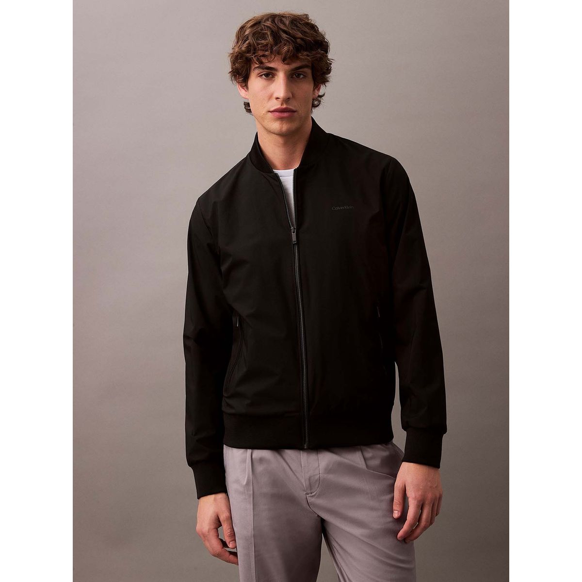 CALVIN KLEIN - Chaqueta Bomber Matte Negro Calvin Klein