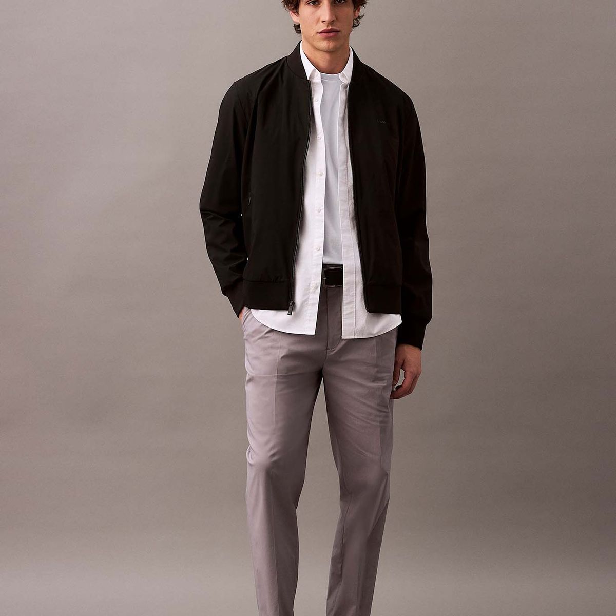 CALVIN KLEIN - Chaqueta Bomber Matte Negro Calvin Klein