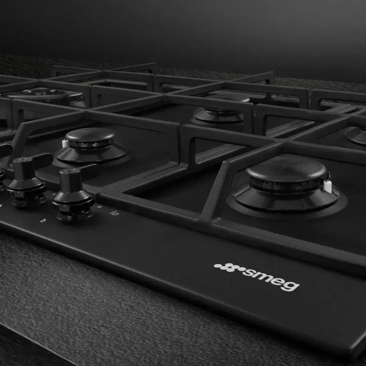 SMEG - Encimera gas 70-75cm 5Q PX375LMB Smeg