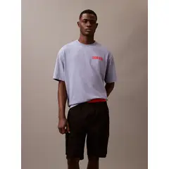 CALVIN KLEIN - Polera Vert Logo Graphic Lila