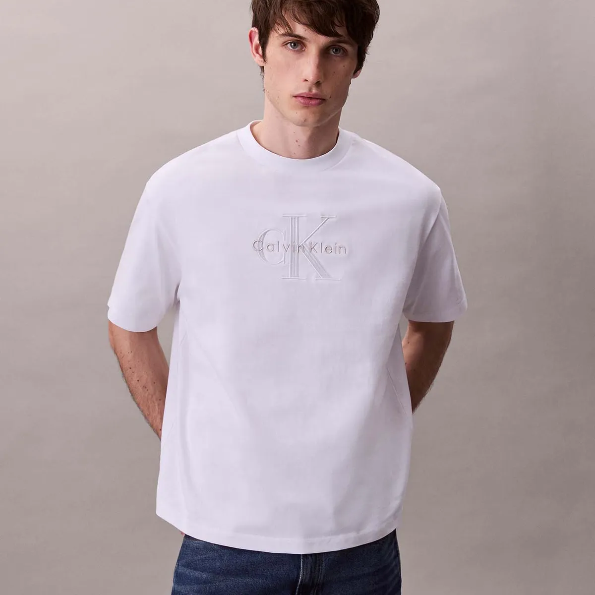 CALVIN KLEIN - Polera con Logotipo Hero Blanco Calvin Klein