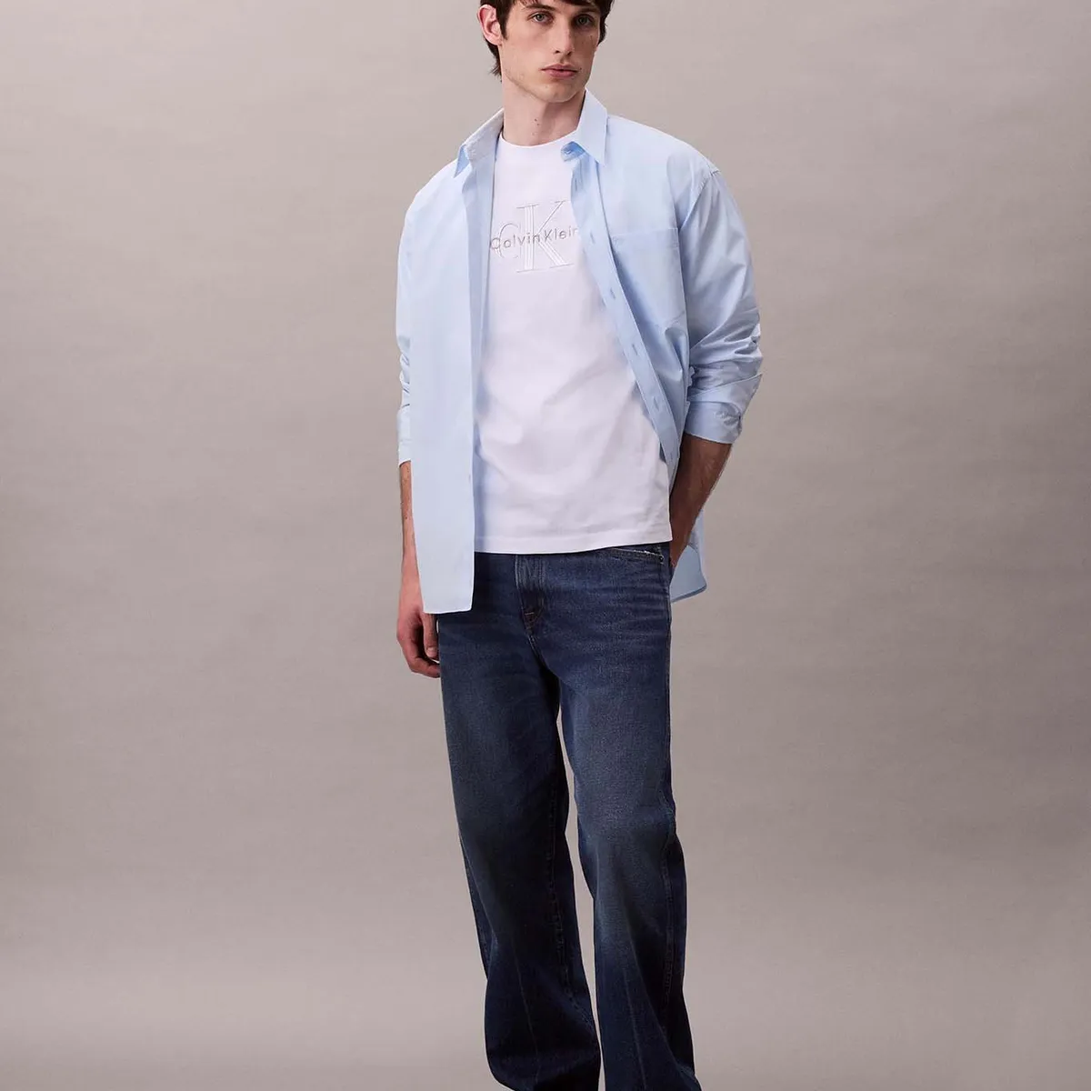 CALVIN KLEIN - Polera con Logotipo Hero Blanco Calvin Klein