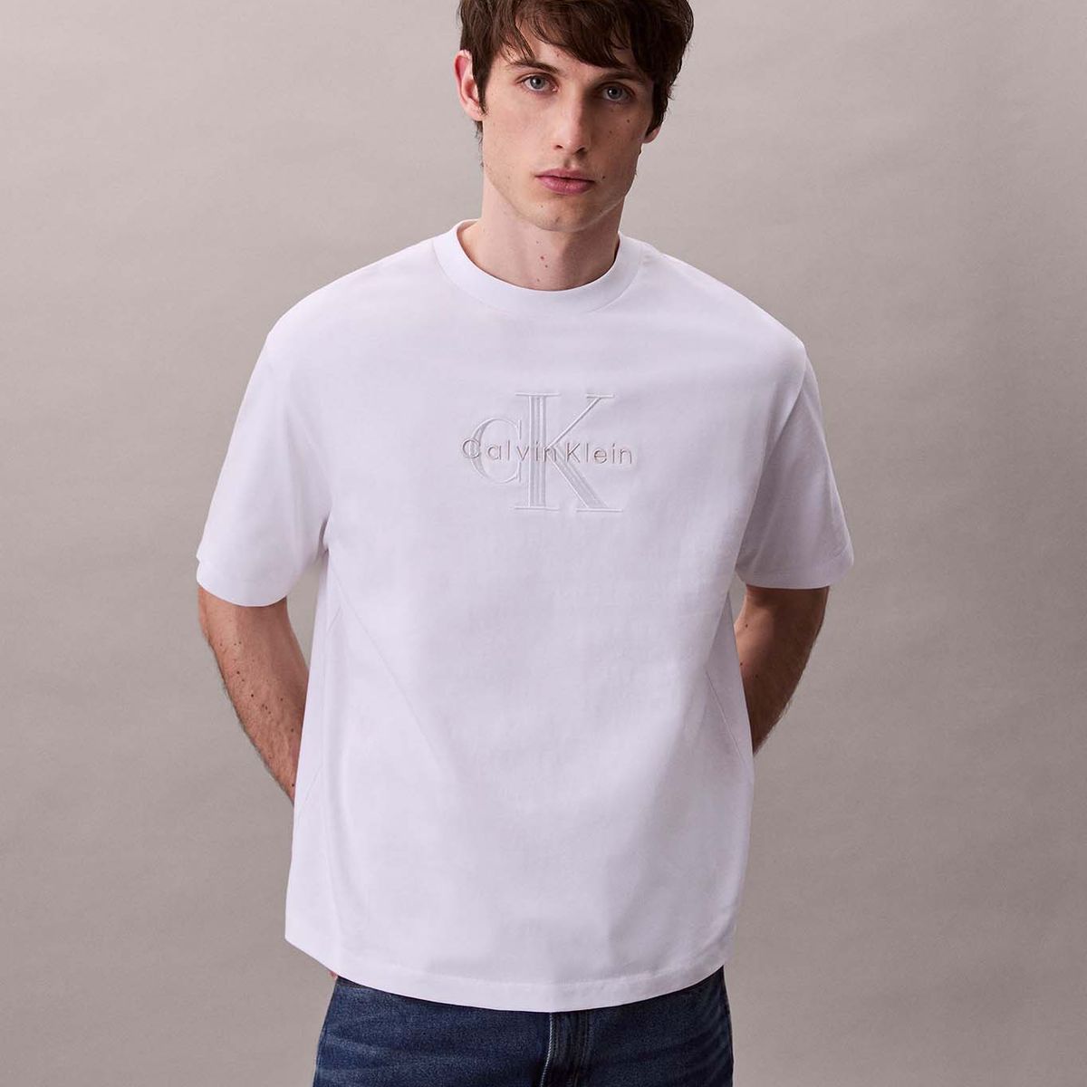 CALVIN KLEIN - Polera con Logotipo Hero Blanco Calvin Klein