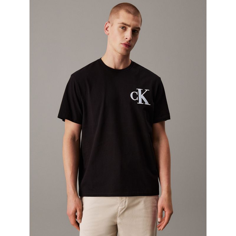 CALVIN KLEIN - Polera 20S Varsity Negro Calvin Klein