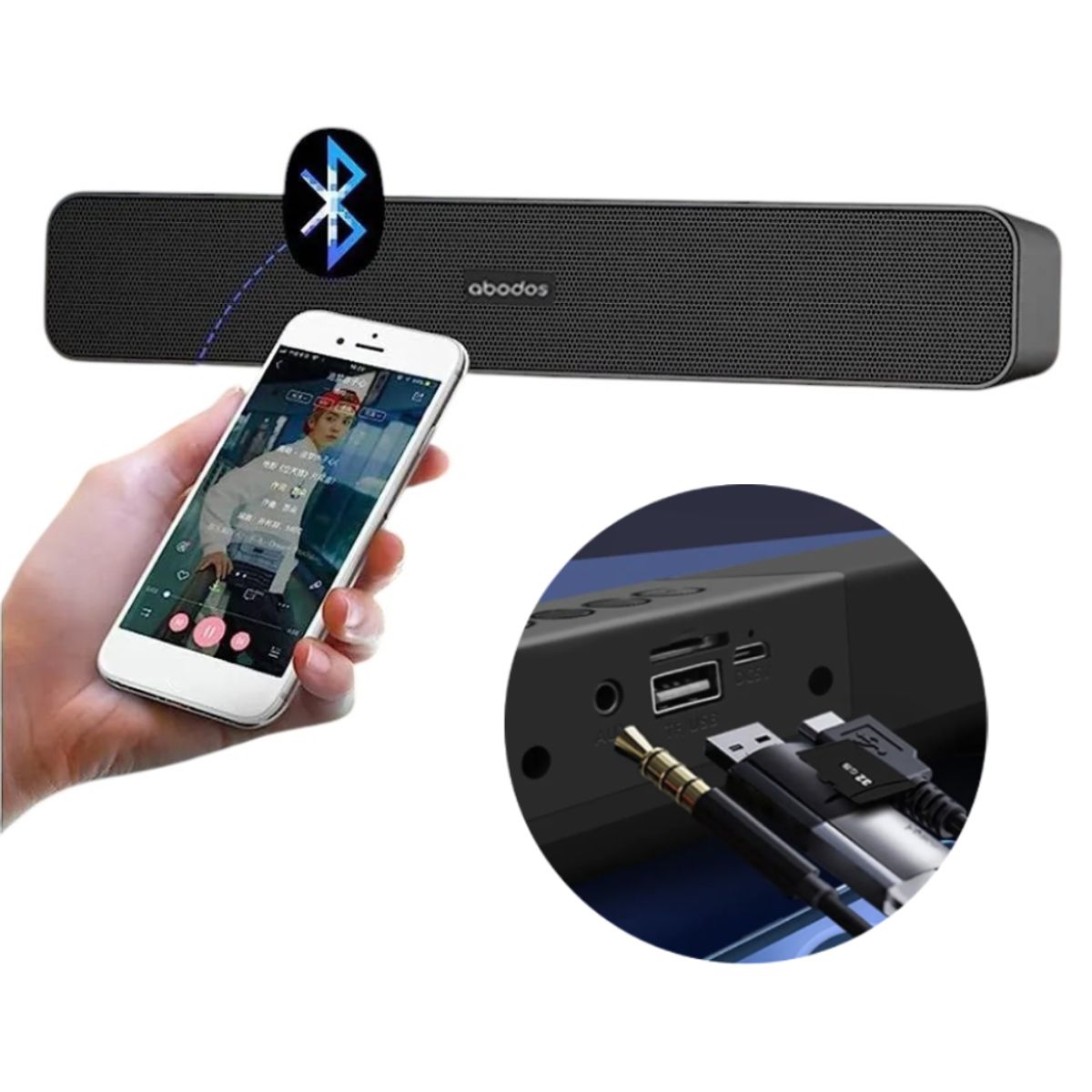GENERICO - Parlante Barra De Sonido Inalambrico Bluetooth Abodos 5.1