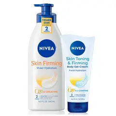 NIVEA - Conjunto Loción y Gel-Crema 500 ml y 200 ml Q10 y L-Carnitina
