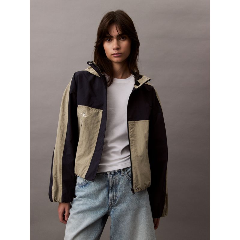 CALVIN KLEIN - Chaqueta de Dos Tonos de Ripstop Azul Calvin Klein