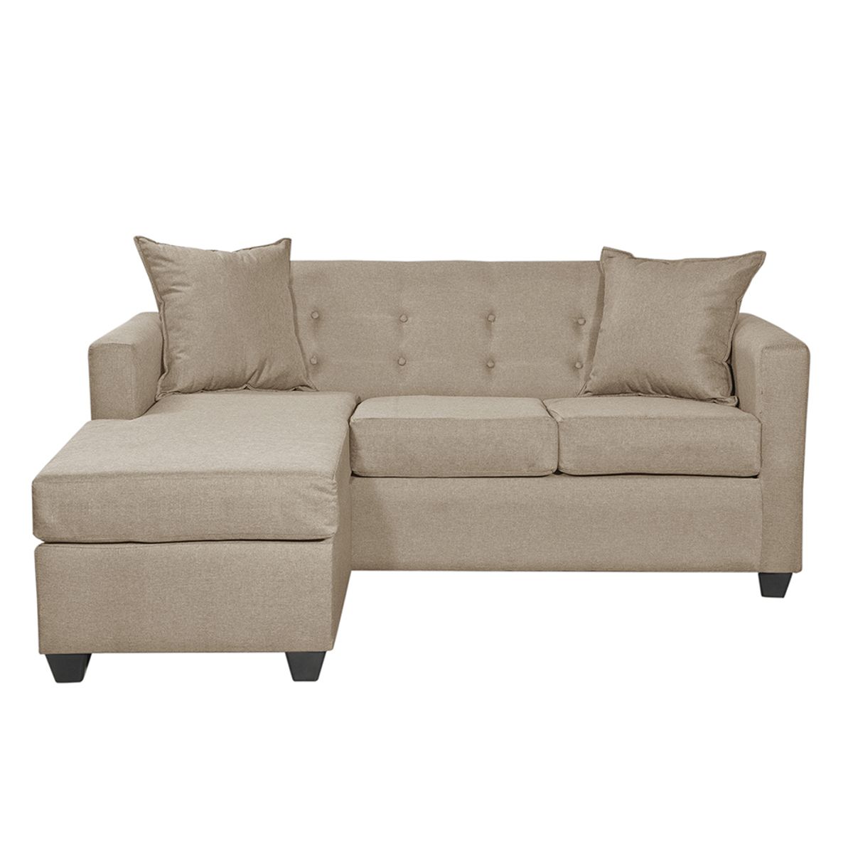 MASEL - Seccional  Intercambiable  Gramado tela Beige  170x130x83