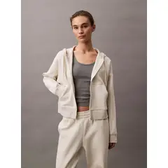 CALVIN KLEIN - Polerón con Gorro Archive Logo Beige