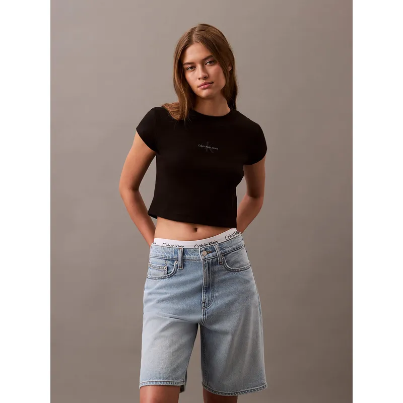 CALVIN KLEIN - Polera Mnogram Baby Negro Calvin Klein