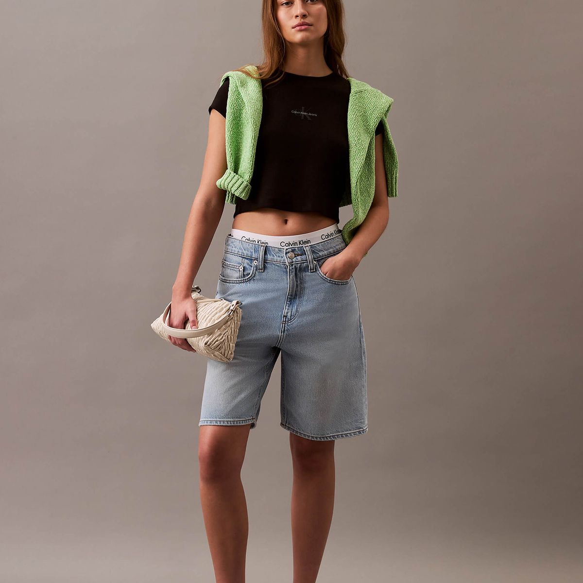 CALVIN KLEIN - Polera Mnogram Baby Negro Calvin Klein