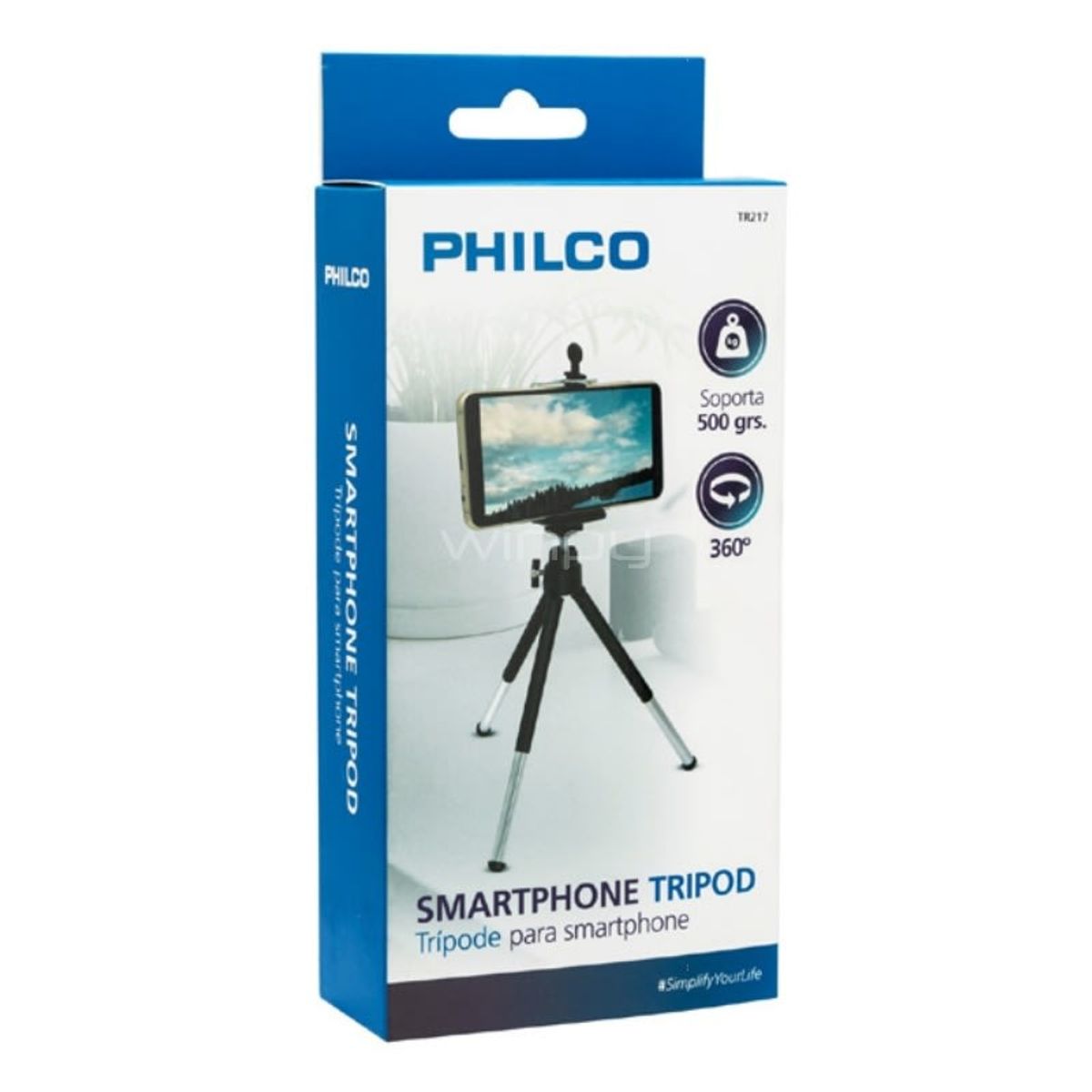 PHILCO - Tripode Para Smartphone Celular Cámara Video Portátil 360