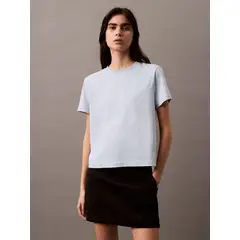 CALVIN KLEIN - Polera con Logo Archive Celeste