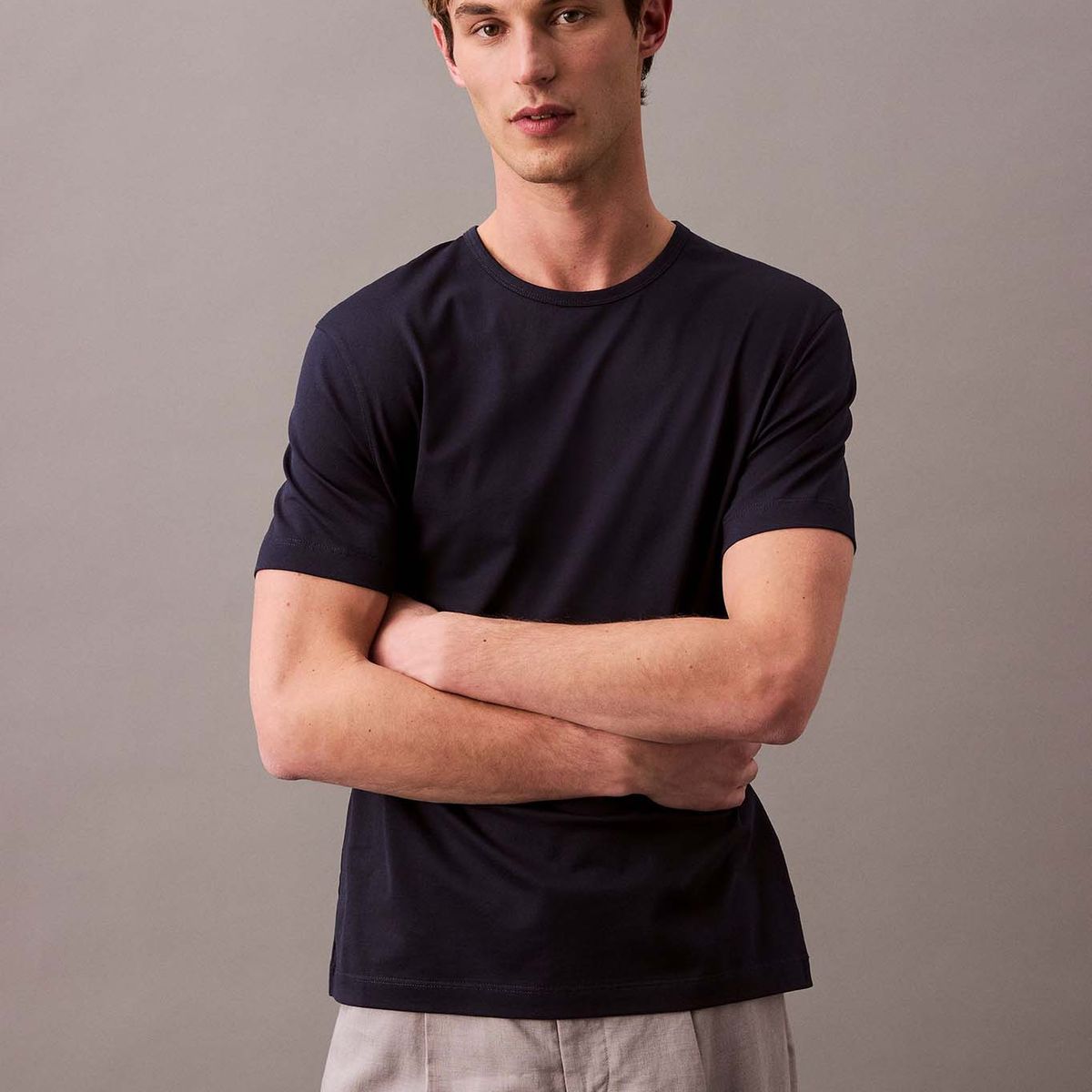 CALVIN KLEIN - Polera de Punto Global Hero Azul Calvin Klein